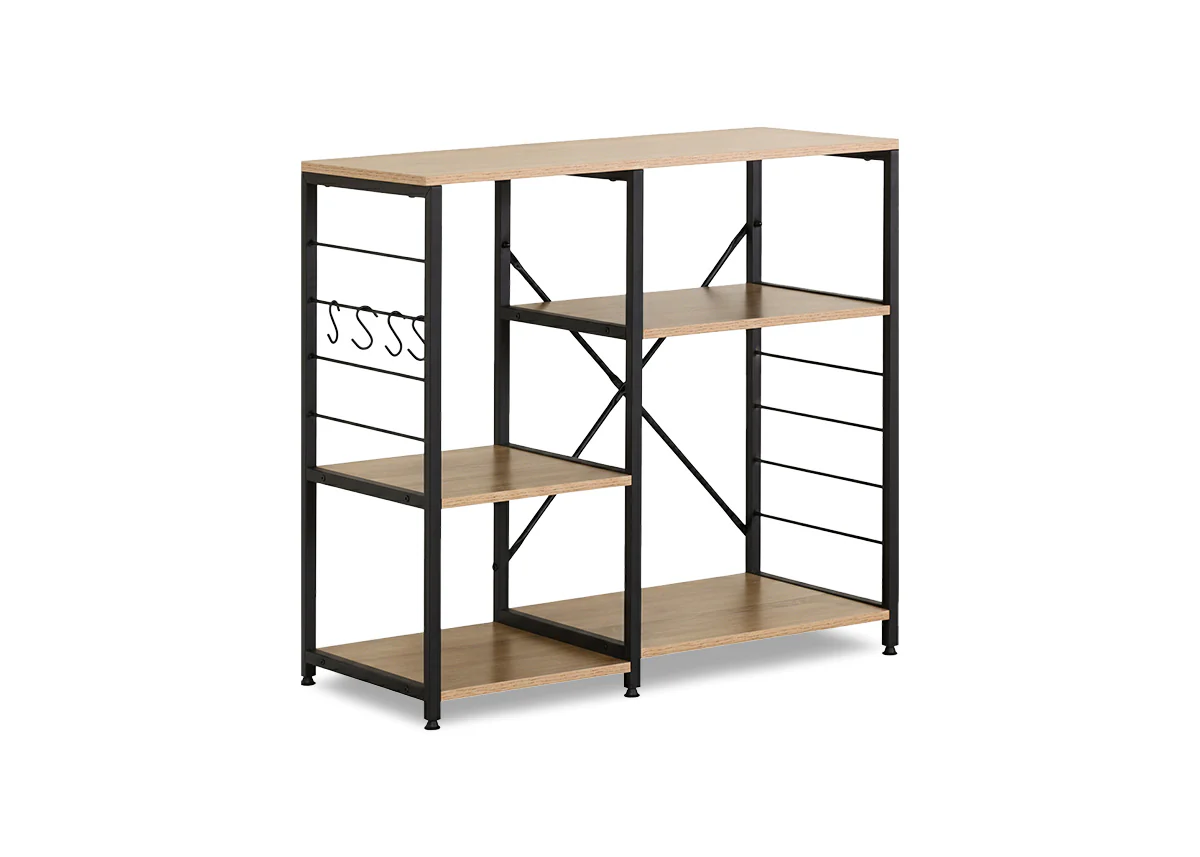 Estanteria de Cocina en Madera y Metal Nancy, Estilo Industrial - Imagen 3